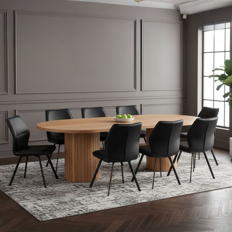 Pu7pl3 Designs Vienna 9 Piece Dinging Room Set