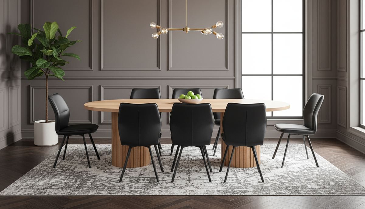 Pu7pl3 Designs Vienna 9 Piece Dinging Room Set - Image 3
